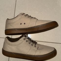 Brown canvas shoes men's 10