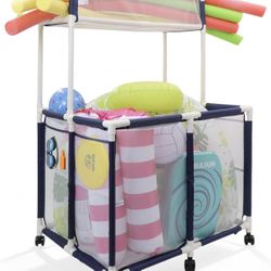 Brand New in box XXL Pool Float Storage Rack with Wheels – Pool Noodle & Toy Organizer