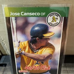 Jose Canseco - 1989 Oakland Athletics - Card (contact info removed) Leaf