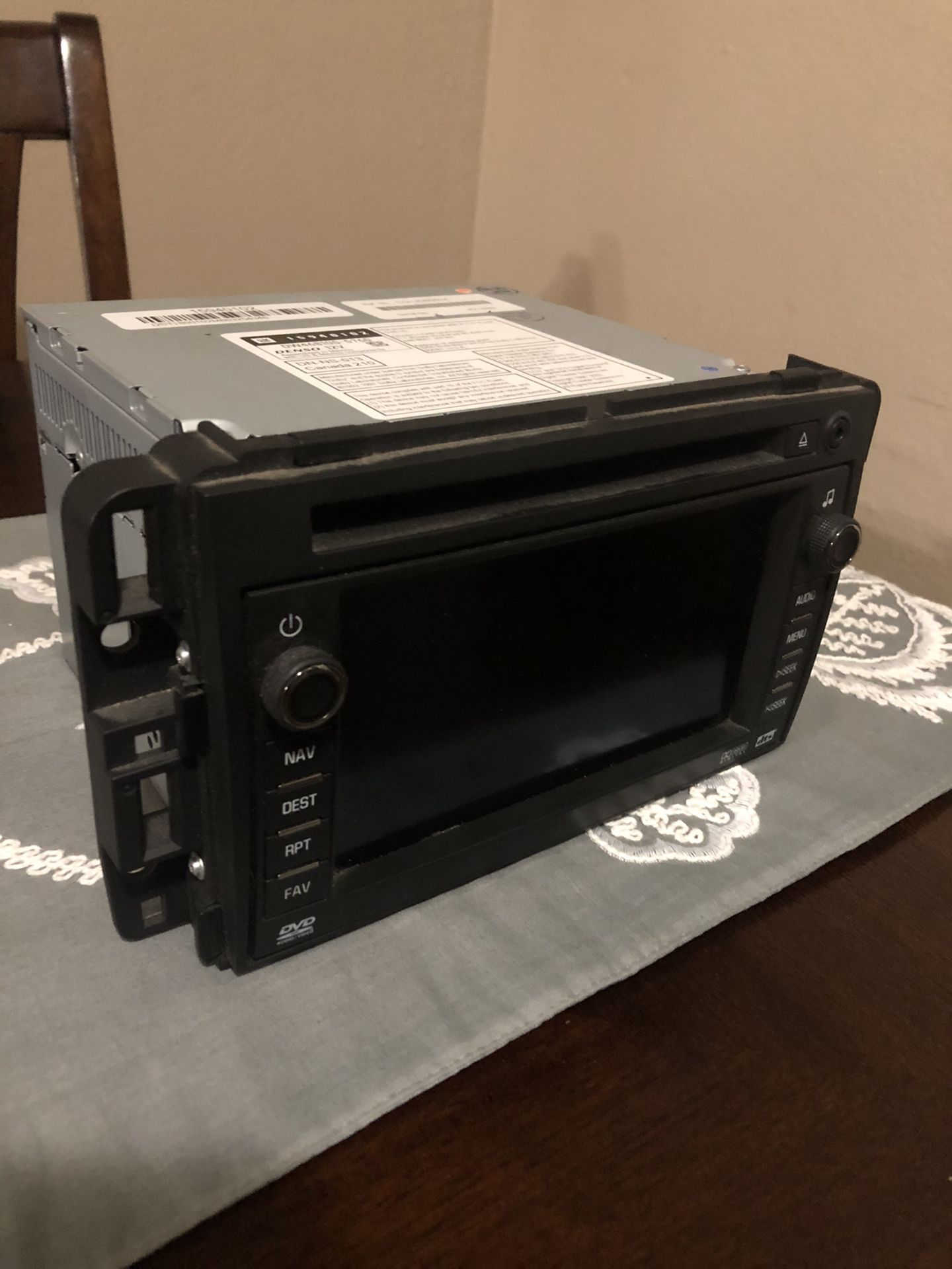 Stereo head unit- Gm GPS navigation entertainment system- denso Bose head unit(radio) new upgraded navigation disc . Came off of a 07 Chevy Tahoe .