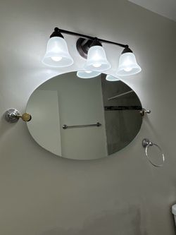 Bathroom mirror and towel bar-sale today