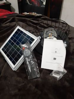Solar Pendant Light with Remote Control