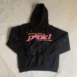 Sp5der Medium P*NK Hoodie Black