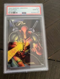 Marvel Cards 1994 Flair Deadpool Psa 10