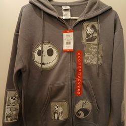 Disney's Nightmare Before Christmas Full Zipper Hooded Sweatshirt Women's Size XS. NWT