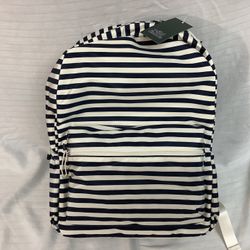 NEW Wild Fable Womens Dome Backpack Bag Purse Nautical Navy Blue White Striped