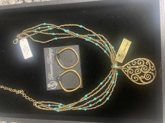 St. Tropez Necklace /  Baroque Enhancer / Piping Hot Earrings
