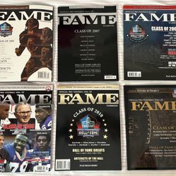 Vintage Pro Football Hall of Fame Yearbooks