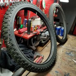 2 20in bike tires with inner tubes
