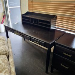 Nice desk with short hutch for supplies. $55