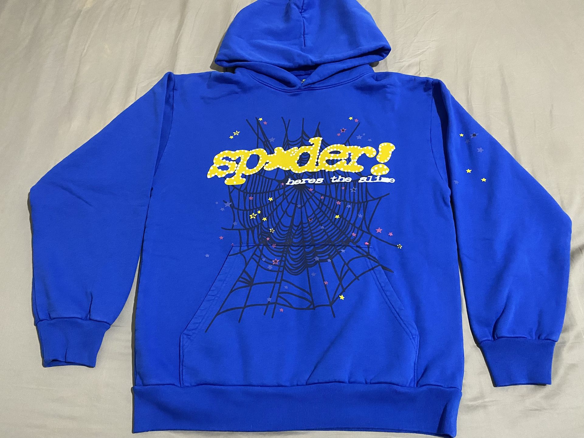 Blue Sp5der Hoodies