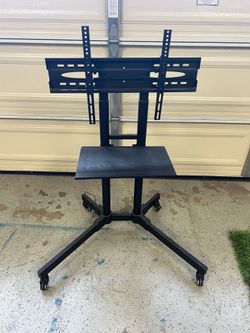 Mobile TV Stand with Wheels and Shelf