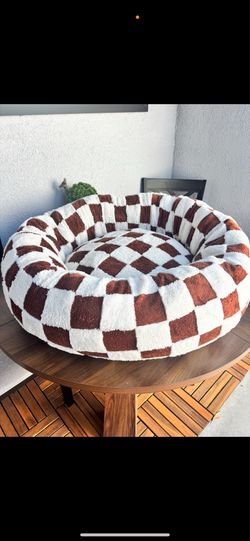 BEDSURE LARGE SIZE CHECKERED PET BED🐾🐶🤎