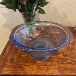 Depression Glass Footed Bowl