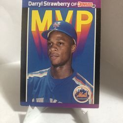 1989 Donruss Darryl Strawberry New York Mets Error Card #BC-6