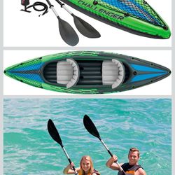 New 2 Persons Inflatable Kayak Intex Challenge K2 Deluxe 