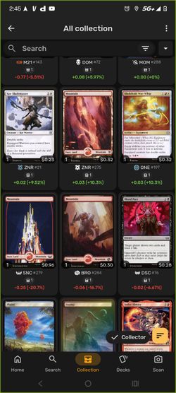 Magic the gathering card collection