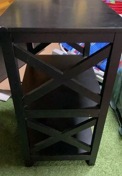Black brown side table