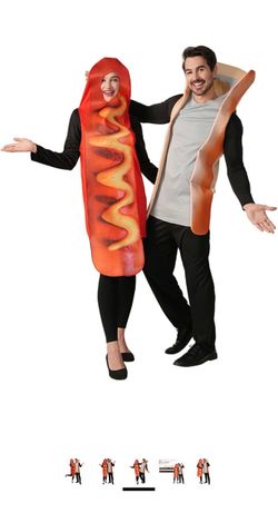 Hot Dog Couples Halloween Costume Set