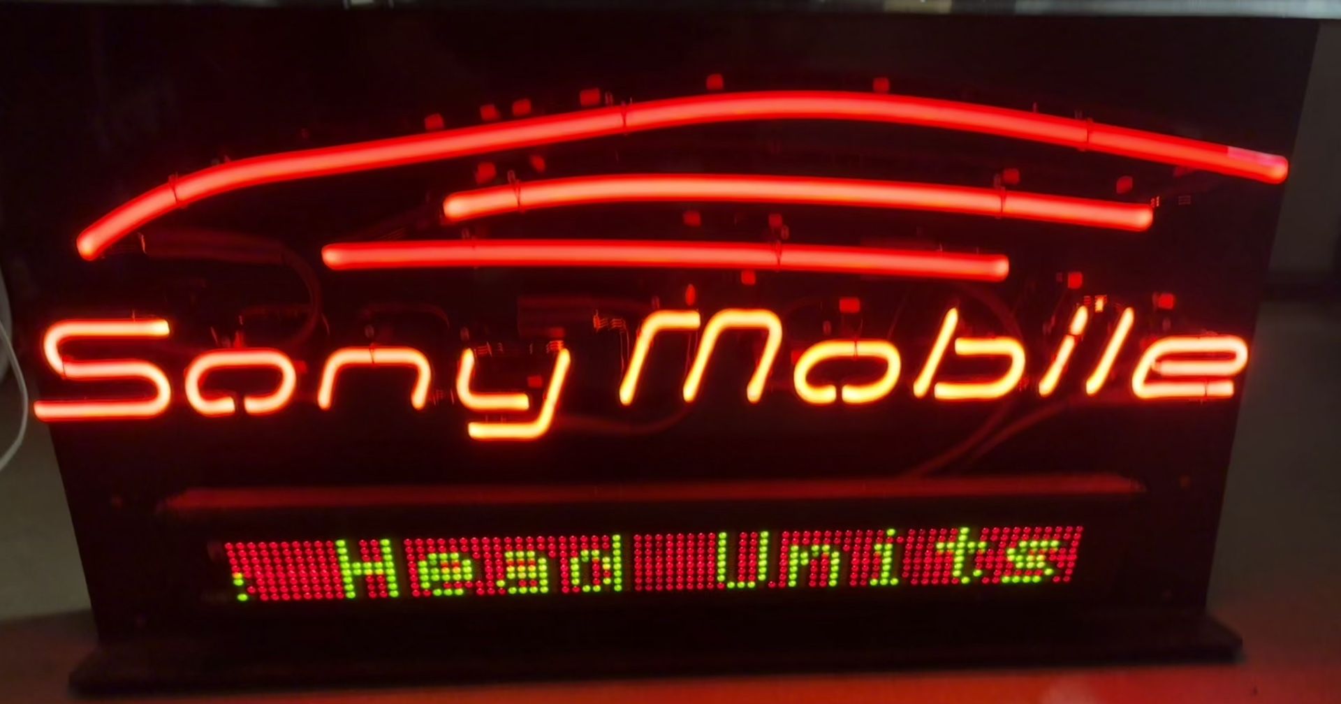 Sony Mobile neon sign