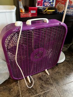 Purple Box Fan with Carry Handle