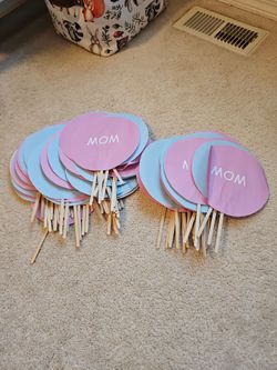 Baby Shower Game - Dad and Mom Signs Qty30