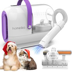 Homeika Dog Grooming Kit & Vacuum, 3L Pet Grooming Vacuum 99% Pet Hair Suction, 7 Pet Grooming Tools, 5 Combs, Quiet Pet Vacuum Groomer with Hair Roll