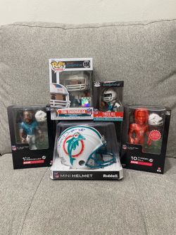 Miami Dolphins football lot of 5 collectibles mini helmet game changers