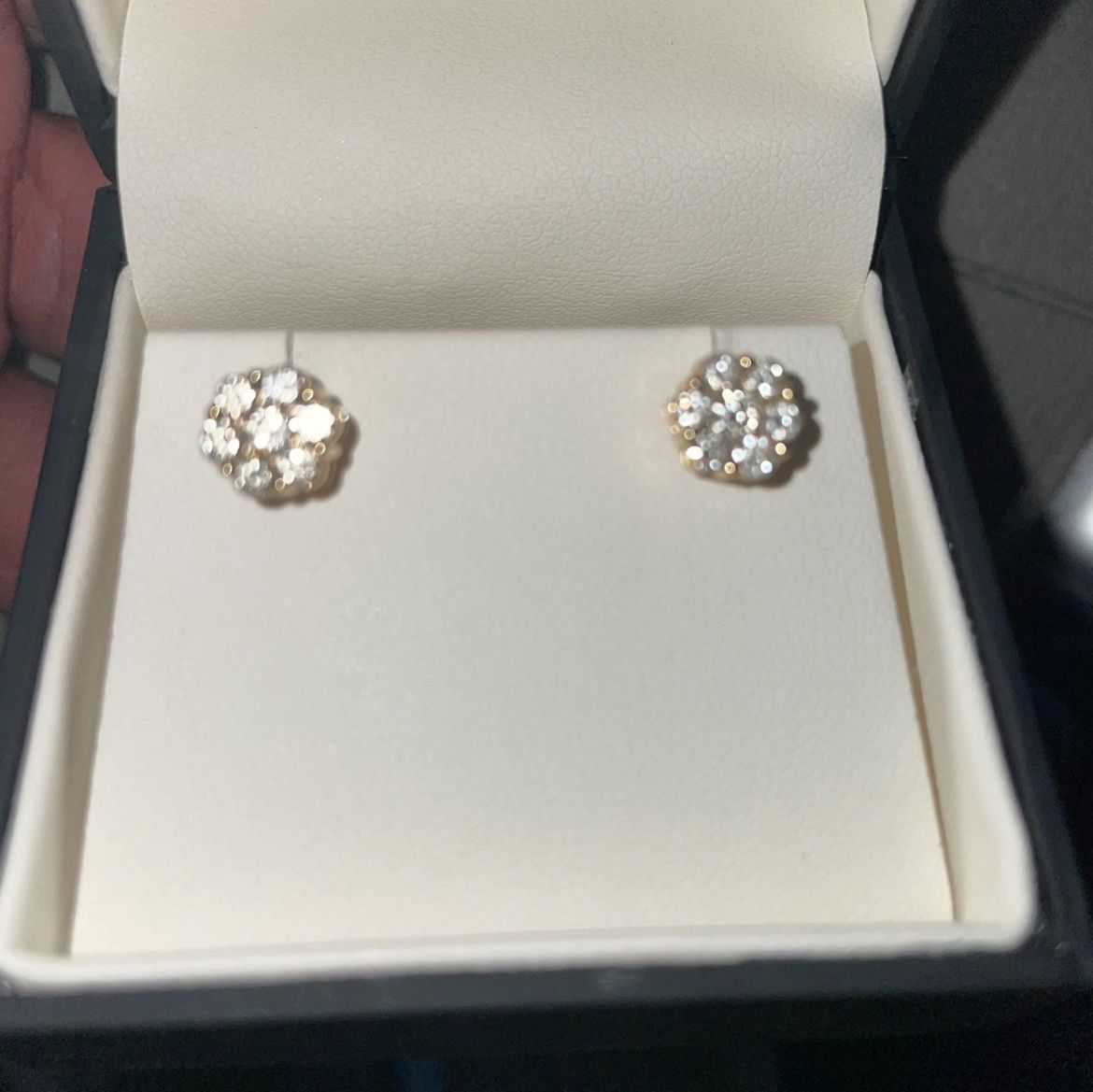 Diamond Cluster Earrings 1.50 CTW