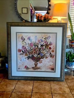 Large Framed Floral Bouquet Art Print