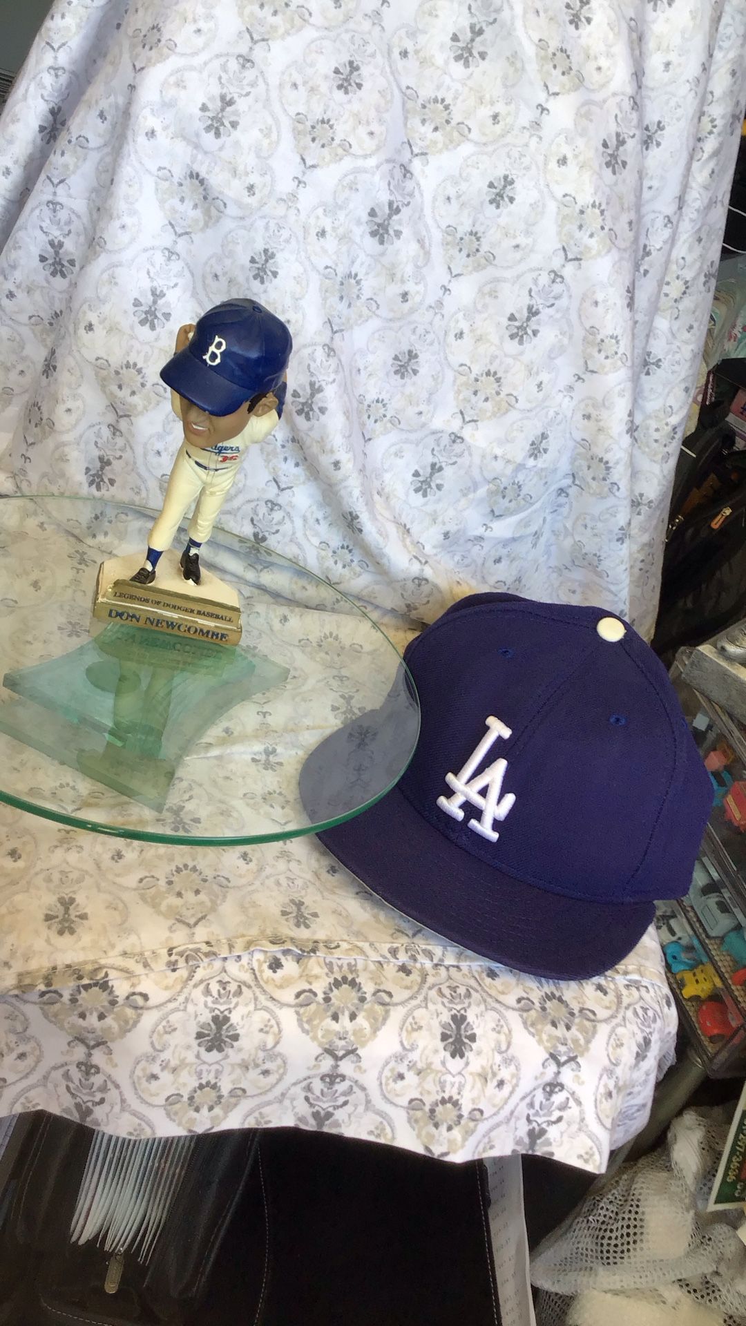 Dodgers Bobble Head And Fitted Cap Size 7 1/2