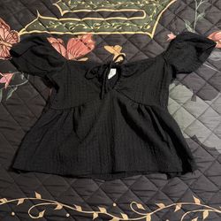 black off the shoulder top - xs