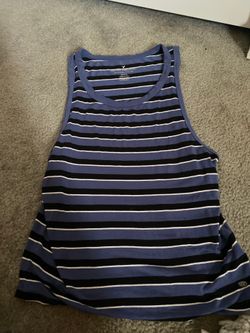 Striped tee/tank Size M