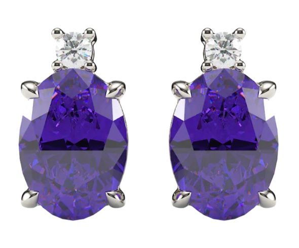George Thompson Amethyst White Gold Earrings