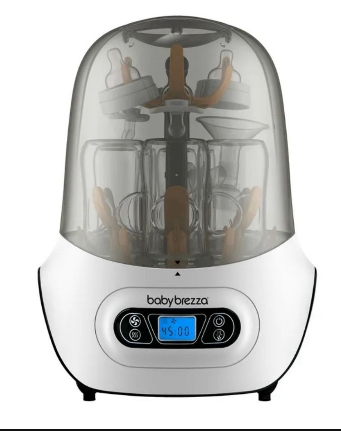 Baby Brezza Baby Bottle Sterilizer and Dryer Machine Electric Steam Sterilization - Pacifiers, Glass, Plastic, and Newborn Feeding Bottles