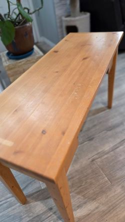 Solid Wood Console Table / Writing Desk – Warm Natural Pine Finish
