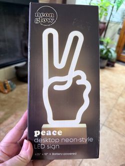 Novelty Peace Sign Desk Light NIB
