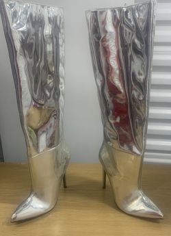 Silver GoGo Boots