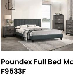 Queen Gray New Beds With Nice Mattress.