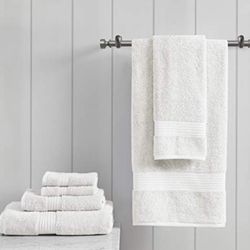 MADISONPARK. 6 Piece Organic Cotton Towel Set