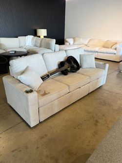 CB2-Inspired Sleeper Sofa | Chenille Performance Fabric | 82" Long