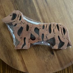 **NIP** Dachshund - Short Haired Dog - Amish Wood Toy Puzzle - Dogs 