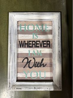 Rustic, multicolored, wood, sign, or picture