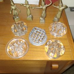 Collection Of Antique Flower Frogs