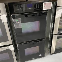 Whirlpool Black 6.2 Cu. Ft. Double Wall Oven With High-Heat Self-Cleaning System