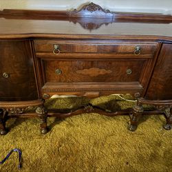 Antique Jacobean Buffet Sideboard