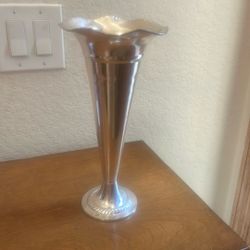 Curling Silver Vase Antique