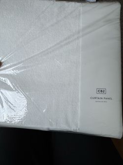 New- Pair of Ivory velvet CB2 curtain panels