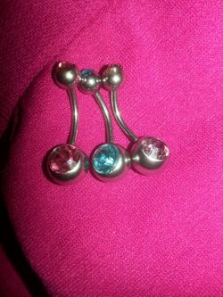 Stainless steel belly rings. Never used