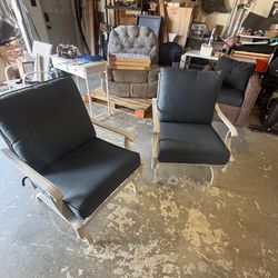 Set Of 2 Allen And Roth Conversation Outdoor Patio Chairs